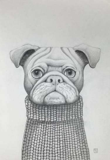 Original Dogs Drawings by Eva Fialka