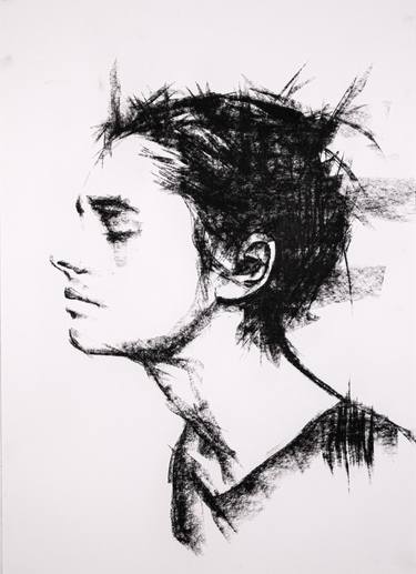 Original Abstract Expressionism Portrait Drawings by Benedict Dylan