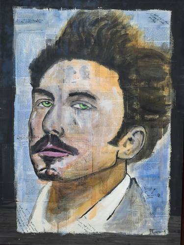 Print of Expressionism Portrait Collage by Tom Rumfelt