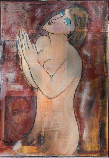 Print of Expressionism Nude Collage by Tom Rumfelt