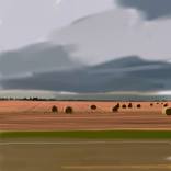 Pink Bales, iPad Drawing, 2014 - Limited Edition 5 of 10 by Gordon R Johnston
