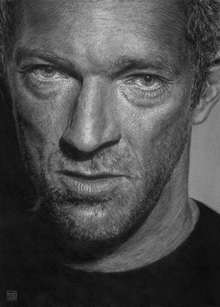 vincent cassel portrait Drawing by HALLER VINCENT | Saatchi Art