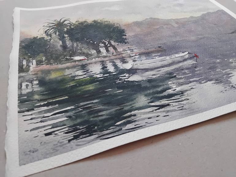 Original Art Deco Seascape Painting by Nenad Kojić