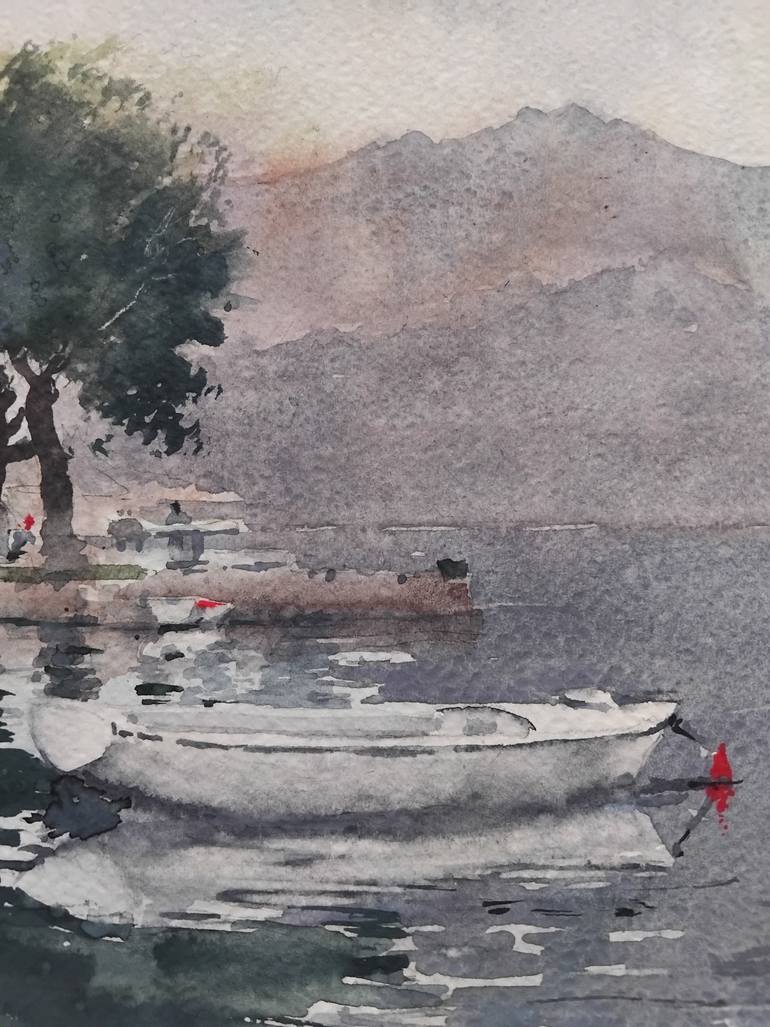 Original Art Deco Seascape Painting by Nenad Kojić