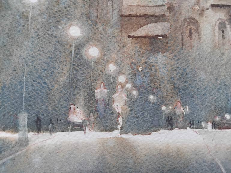 Original Art Deco Architecture Painting by Nenad Kojić