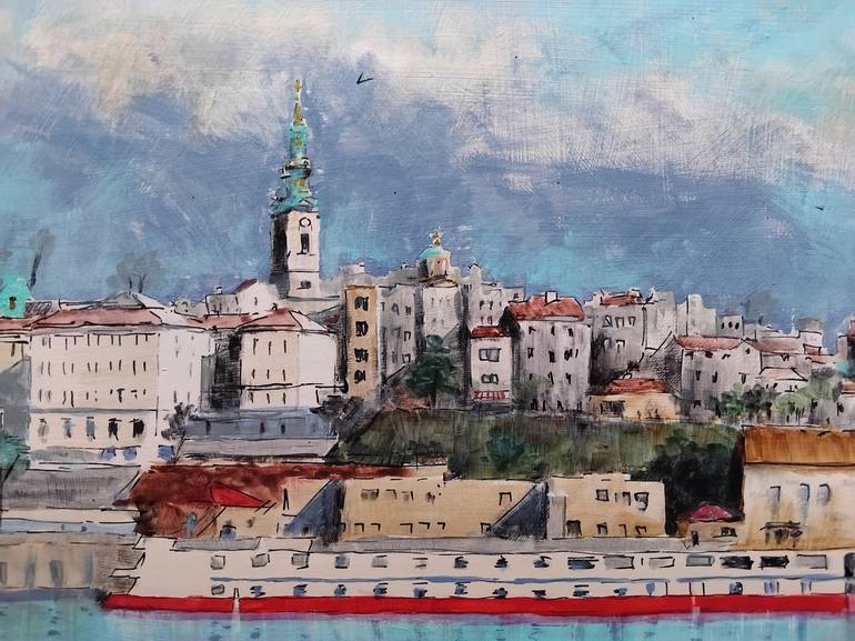 Original Neo-impressionism Cities Painting by Nenad Kojić