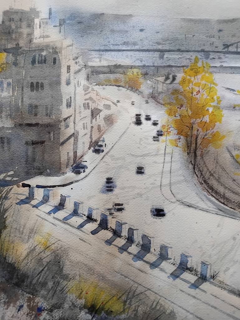 Original Documentary Cities Painting by Nenad Kojić