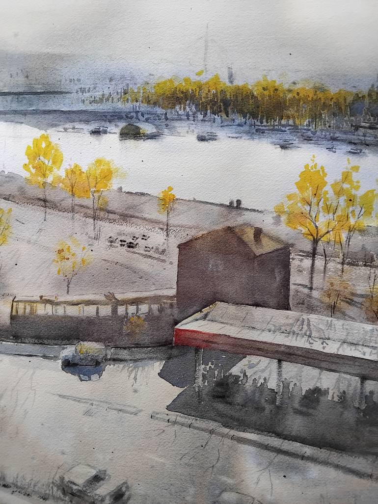 Original Documentary Cities Painting by Nenad Kojić