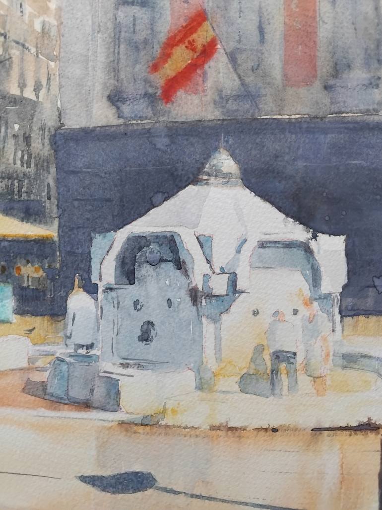 Original Art Deco Architecture Painting by Nenad Kojić