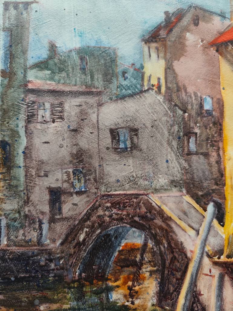 Original Abstract Cities Painting by Nenad Kojić
