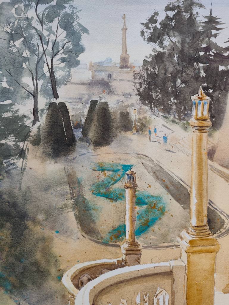 Original Impressionism Architecture Painting by Nenad Kojić