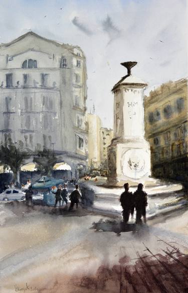 Terazije, Beograd - original watercolor painting thumb