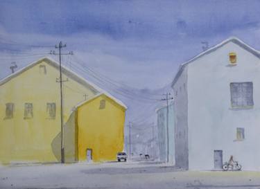 Road to nowhere - original watercolor painting thumb