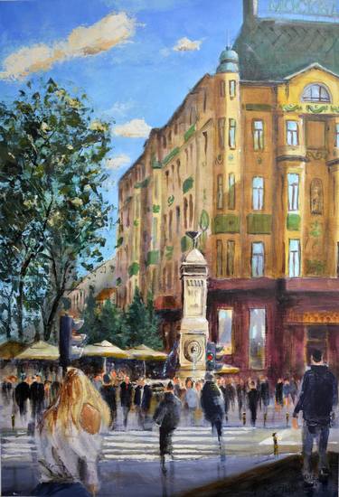 Hotel Moskva 70x50cm original art painting thumb