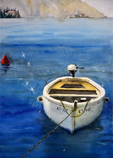 Original Fine Art Boat Paintings by Nenad Kojić