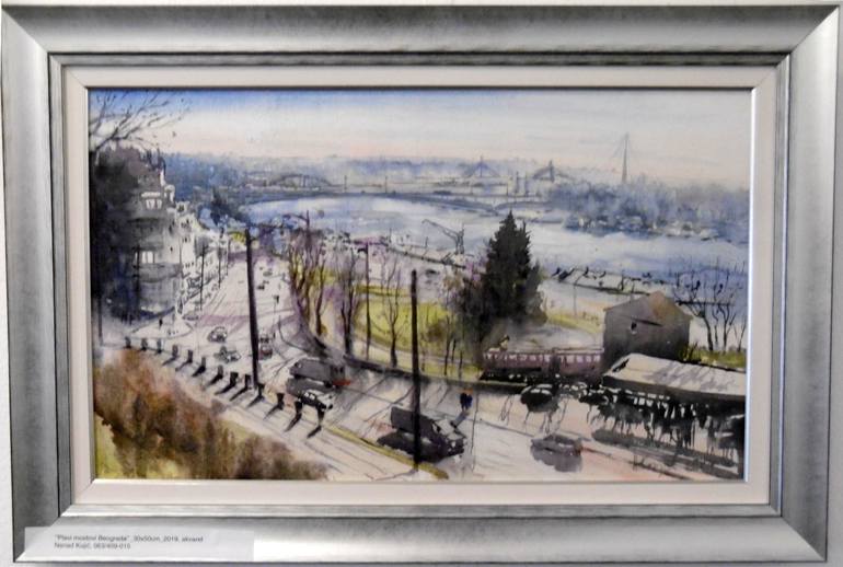 Original Art Deco Landscape Painting by Nenad Kojić