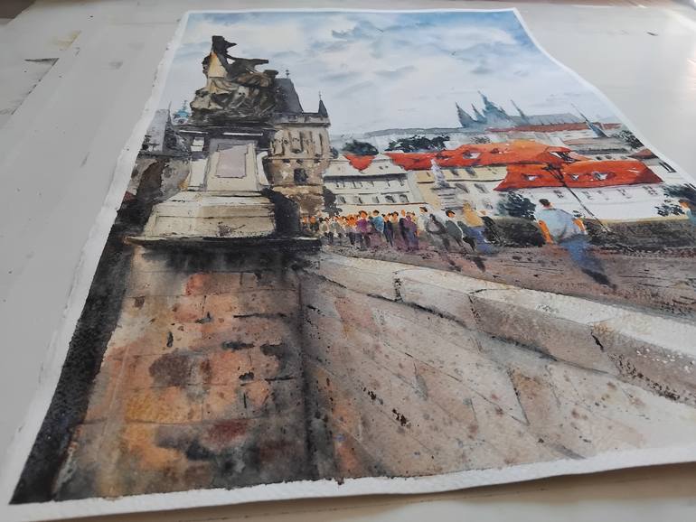 Original Art Deco Cities Painting by Nenad Kojić