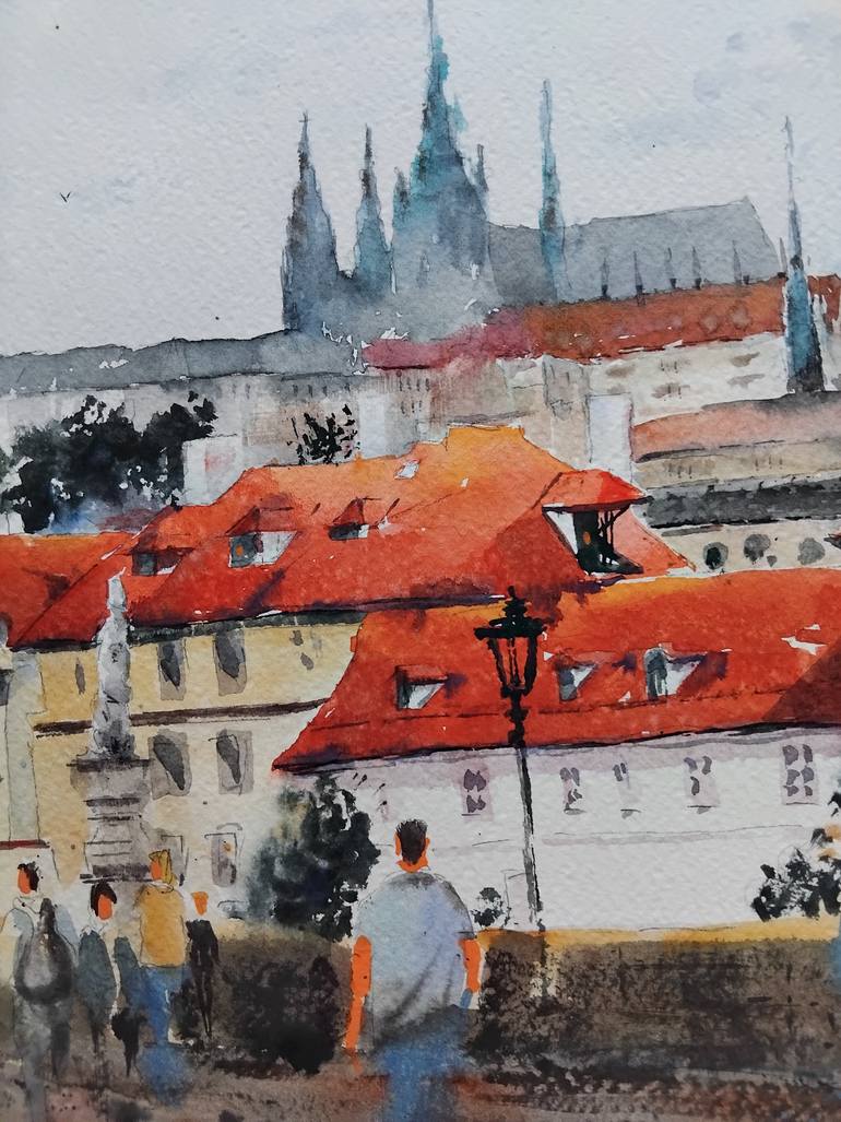 Original Art Deco Cities Painting by Nenad Kojić