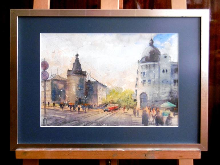Original Impressionism Cities Painting by Nenad Kojić