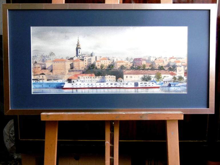 Original Impressionism Cities Painting by Nenad Kojić