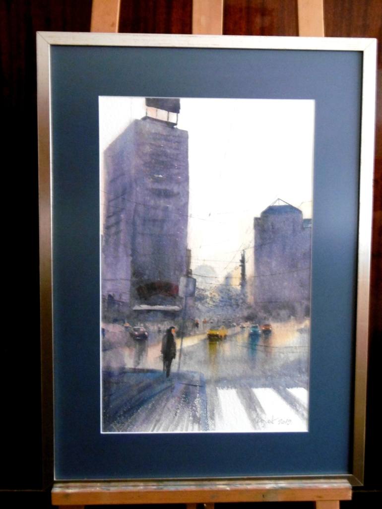 Original Art Deco Cities Painting by Nenad Kojić