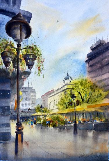 Original Impressionism Cities Paintings by Nenad Kojić