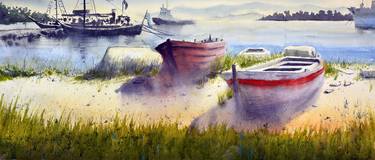 Print of Boat Paintings by Nenad Kojić