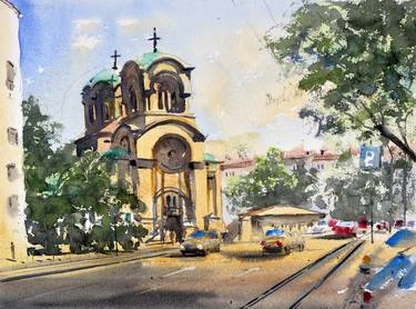 Print of Impressionism Architecture Paintings by Nenad Kojić