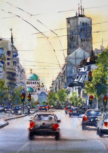 Belgrade yellow sky 25x36 cm 2021 thumb