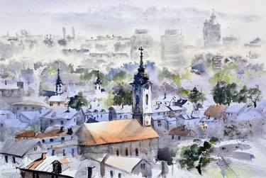 Panorama Zemun Beograd  53x35cm 2022 thumb