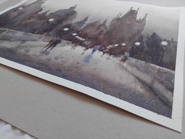 Original Art Deco Cities Painting by Nenad Kojić