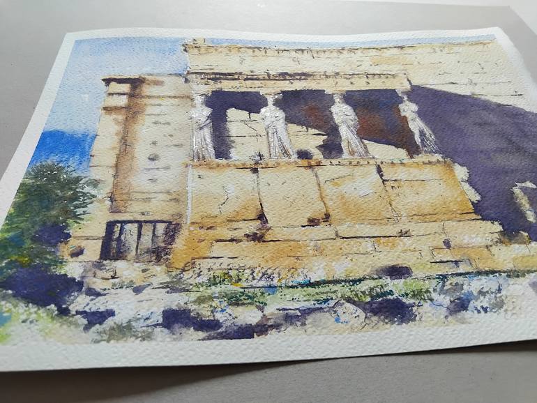 Original Art Deco Architecture Painting by Nenad Kojić