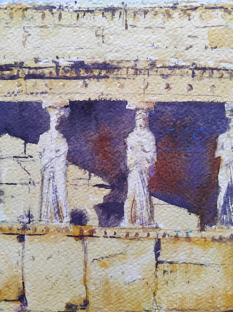 Original Art Deco Architecture Painting by Nenad Kojić