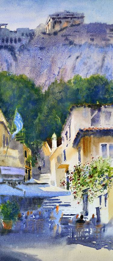 Discovery of light Acropolis Athens Greece 23x54cm 2022 thumb