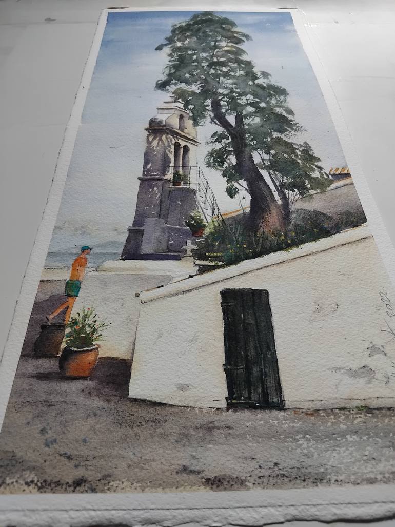 Original Art Deco Architecture Painting by Nenad Kojić