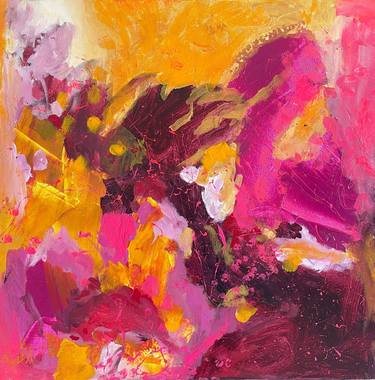 DANCING COLORS - 24x24x1.5 Inches Abstract Painting thumb