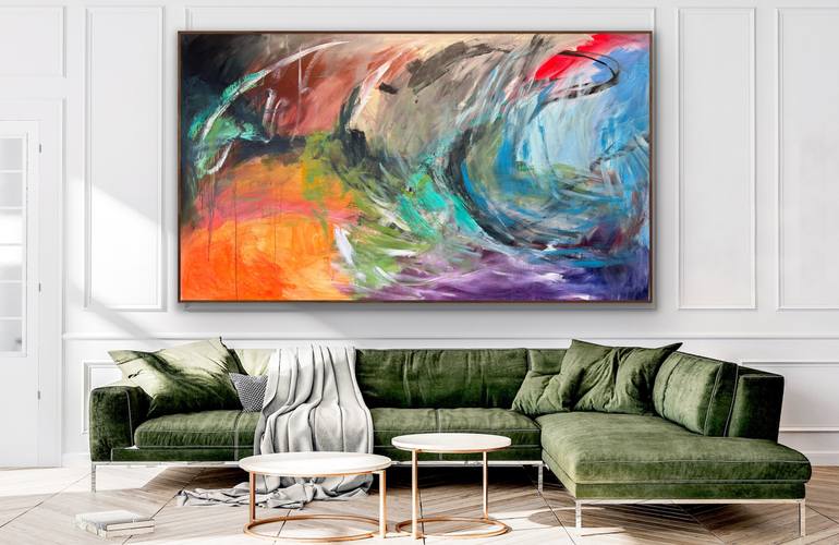 Original Abstract Expressionism Abstract Painting by Preethi Mathialagan
