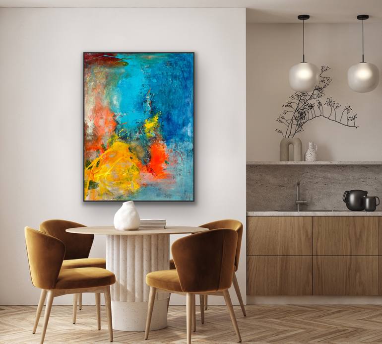 Original Abstract Expressionism Abstract Painting by Preethi Mathialagan