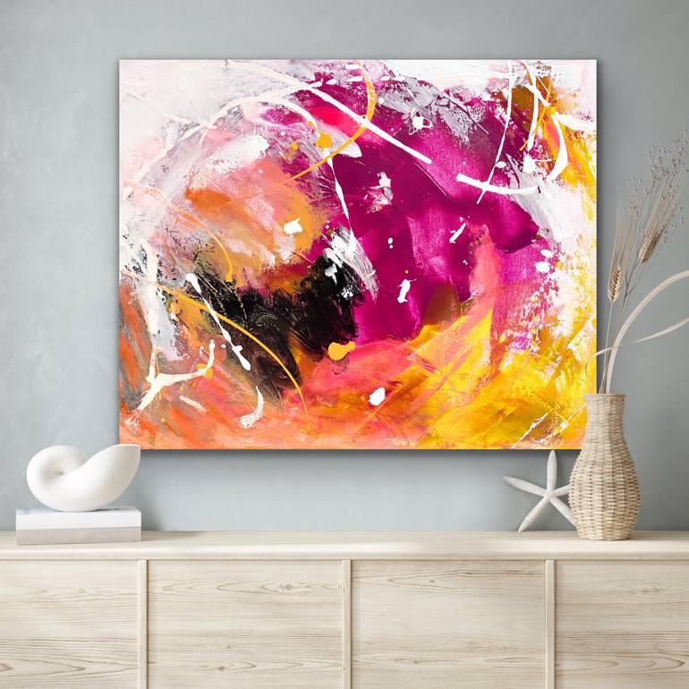 Original Abstract Expressionism Abstract Painting by Preethi Mathialagan