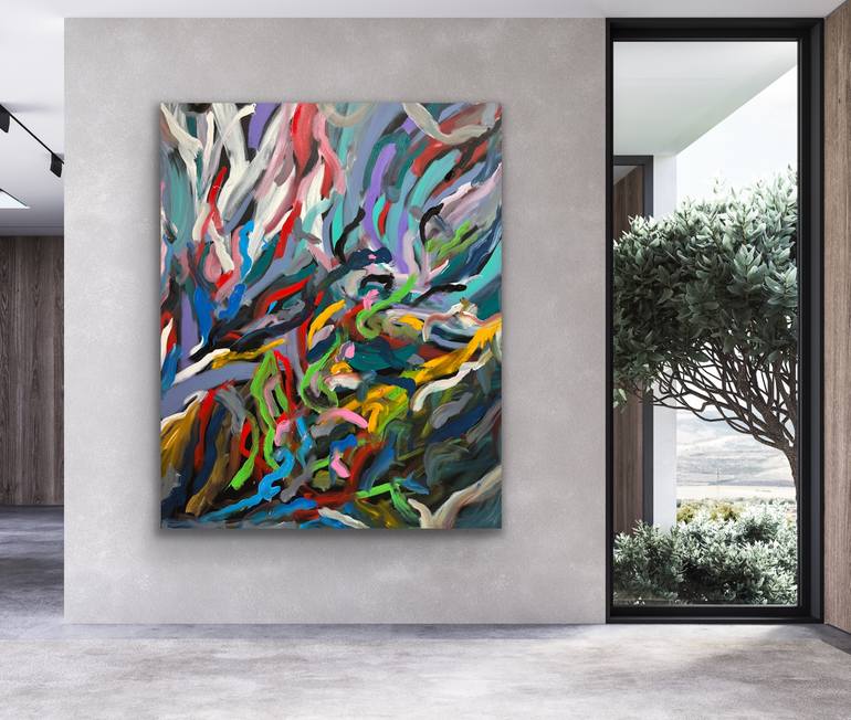 Original Art Deco Abstract Painting by Preethi Mathialagan