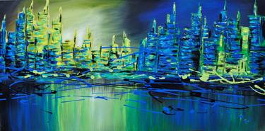 Original Abstract Architecture Paintings by Preethi Mathialagan