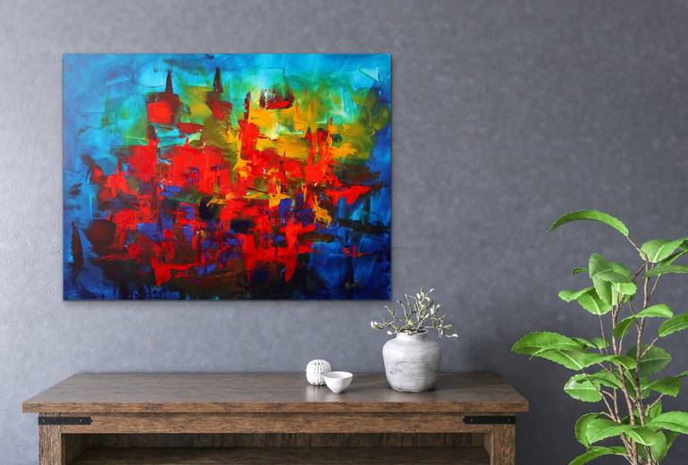 Original Abstract Expressionism Abstract Painting by Preethi Mathialagan