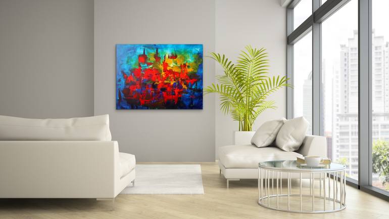 Original Abstract Expressionism Abstract Painting by Preethi Mathialagan
