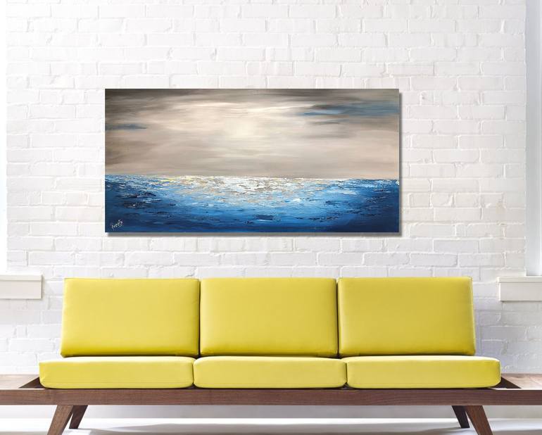 Original Abstract Expressionism Seascape Painting by Preethi Mathialagan