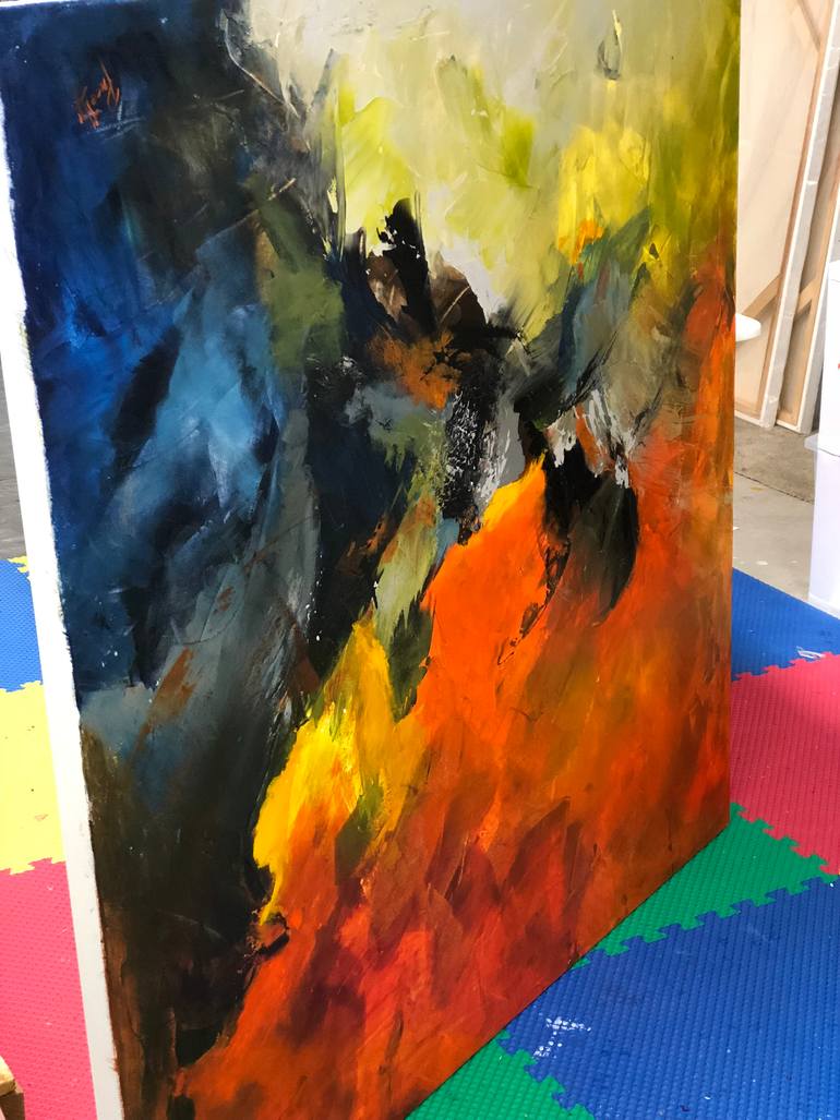 Original Abstract Expressionism Abstract Painting by Preethi Mathialagan