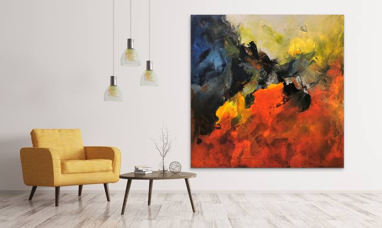 Original Abstract Expressionism Abstract Painting by Preethi Mathialagan