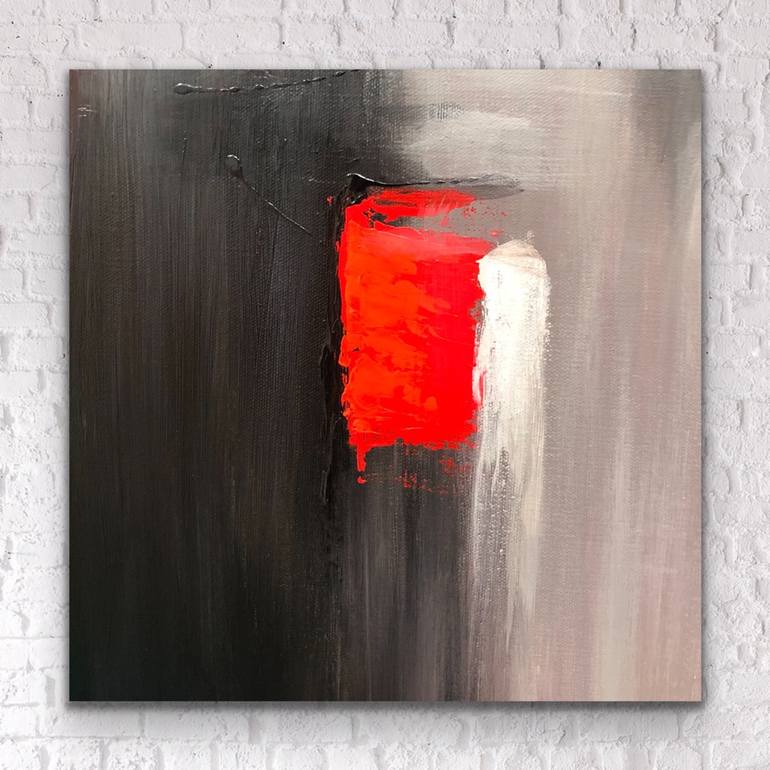 Paint it Black  Red art painting, Bedroom art painting, Painting