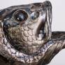 Sea bass fish metal sculpture art has made from recycled scrap metal or unusable steel.