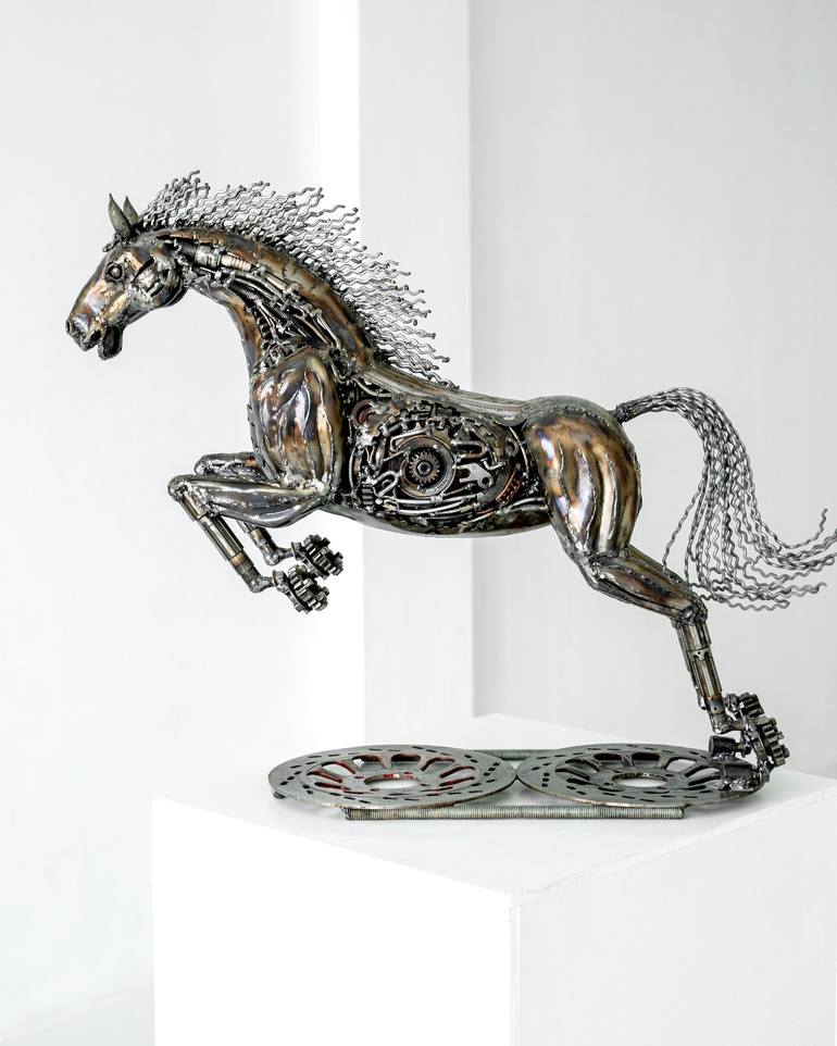 Horse metal sculpture - Print