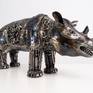 Rhino metal art sculpture right side
